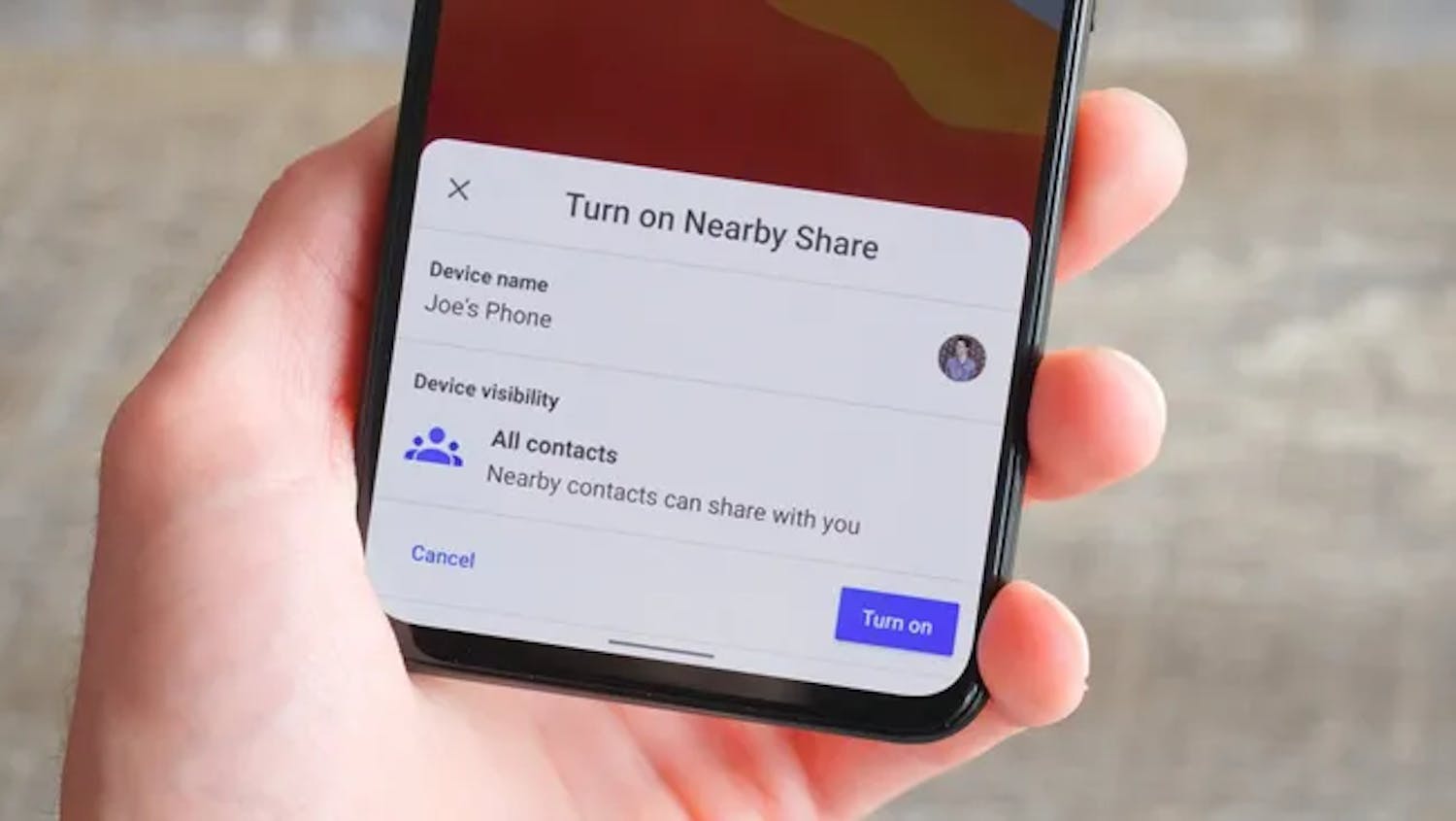 Vaihe 1: Ota ensin Quick Share käyttöön puhelimen asetuksissa.